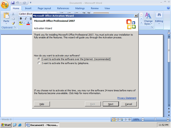 ms office 2007 activation key